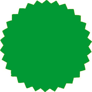 2 Inch Blank Embosser Seals - Green (500 Pack)