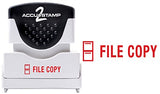 ACCU-STAMP2 Message Stamp with Shutter, 1-Color, FILE COPY, 1-5/8" x 1/2" Impression, Pre-Ink, Red Ink (035596)