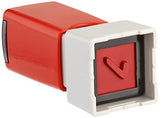 Shiny "Check" Square Stock Stamp, Red (HS031)