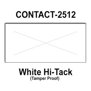 200,000 Contact 2512 compatible White Hi-Tack Labels for Contact 25-8, Contact 25-9 Price Guns. Full Case + 20 ink rollers. WITH Security Cuts.