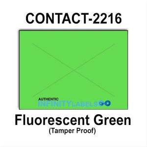 180,000 Contact 2216 (Special Packaging) Fluorescent Green General Purpose Labels to fit the Contact 22-66, Contact 22-77, Contact 22-88 Price Guns. Full Case + includes 20 ink rollers.