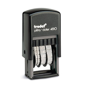 Trodat Printy 4810 Date Stamp, Iso Version, 3.8 Mm Black