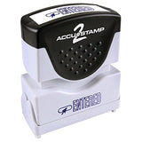 ACCU-STAMP2 Message Stamp with Shutter, 1-Color, ENTERED, 1-5/8" x 1/2" Impression, Pre-Ink, Blue Ink (035573)