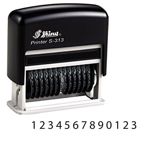 Shiny Self-Inking 13 Band Rubber Numberer - S-313 - BLACK INK (42515-K)